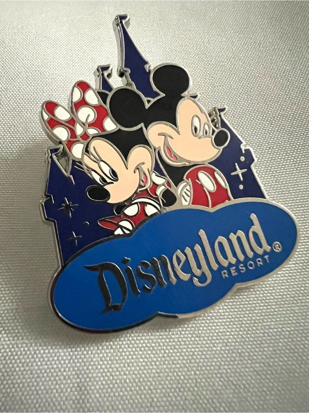 New Disney red and blue sliver tone Enamel Pin